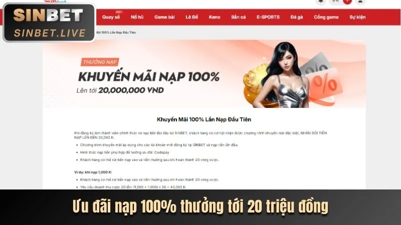 Hoàn trả thể thao VN888